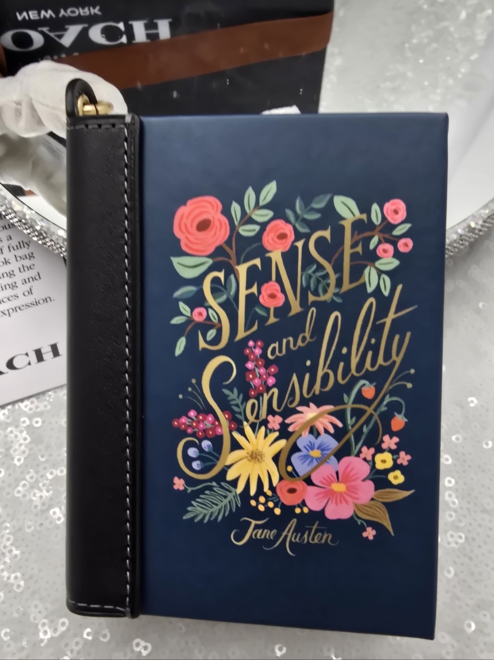 Coach Sense And Sensibility Jane Austen Mirco Book Bag Charm Leather Spine - Picture 9 of 16